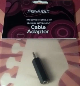 Pro-Link Stereo Stecker Buchse Audiokabel Adapter 3,5 mm --6,3 mm - Bild 1 von 1
