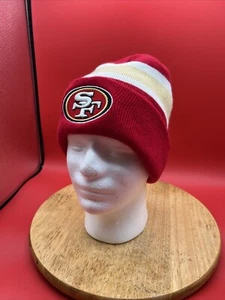 San Francisco 49ers Beanie Red Skull Cap Hat Embroidered SF Team Apparel Cuffed - Picture 1 of 5