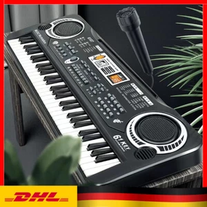 Keyboard Einsteiger 61 Tasten Digitales Klavier Klavier Lernen mit Mikrofon - Bild 1 von 20