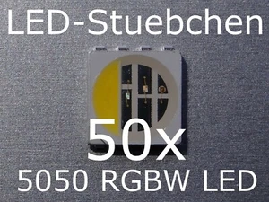 50x 5050 4-in-1 RGBW SMD LED PLCC8 Warmweiss - Bild 1 von 2