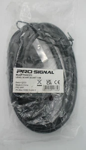 Pro-Signal PSG91273 Scart Plug to Scart Plug TV and Video Cable Lead 1.5m - New - Picture 1 of 3