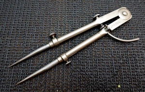 PAT. 1889 STARRETT IMPROVED BRONZE DIVIDER No. 90A. EARLY TYPE - Picture 1 of 14