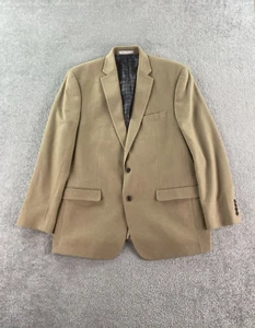 Abrigo Deportivo Ralph Lauren 44 L Beige Lana Seda Cachemira Diseñador Sólido Premium LRL - Imagen 1 de 14
