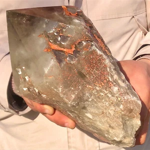 12.12lbNatural Clear Crystal Quartz Obelisk White Crystal Wand Point Reiki Tower - Picture 1 of 16