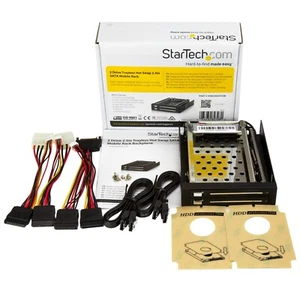 StartTech 2 Drive 2.5in Trayless Hot Swap SATA Mobile Rack Backplane - Picture 1 of 1