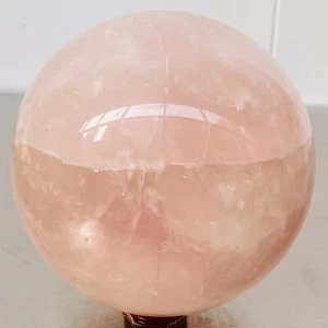 Sfera di Quarzo Rosa Naturale Sfera di Cristallo Reiki Guarigione 4380G - Foto 1 di 12