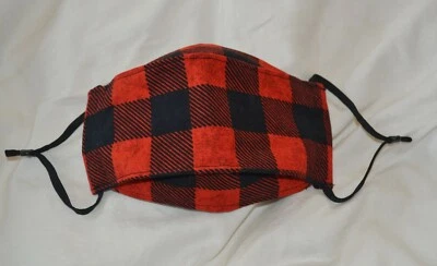 Buffalo Check Kids' Face Mask, Adjustable Elastic, Breathable, Washable, Non-fog - Image 1 of 3