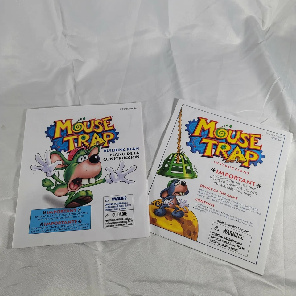 2005 Mouse Trap Instructions and Building Plan Board Game Replacement  OEM  - Image 1 of 4
