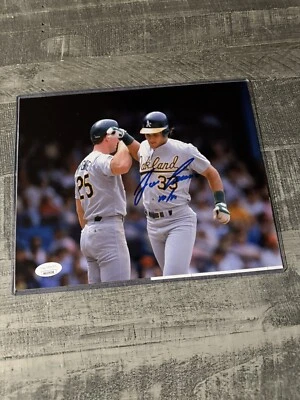 Jose Canseco Signed Auto Autographed 8x10 Photo 40/40 Athletics JSA COA YANKEES - Image 1 of 4