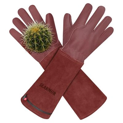 Guantes largos de jardinería para mujer/hombre-a prueba de espinas poda de rosas de alta resistencia-M Foto 1 de 4