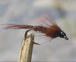 Gilchrist Fliegen. 3 x PHEASANT TAIL BROWN  NYMPHEN.  Hakengröße 8, 10 oder 12 - Bild 1 von 1