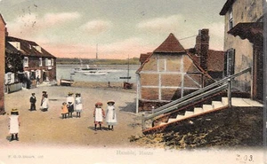 POSTCARD HAMPSHIRE HAMBLE ANIMATED SCENE c 1905 - Foto 1 di 2