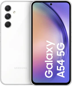 Samsung Galaxy A54 Dual-SIM Smartphone 256GB Weiß Awesome White - Hervorragend - Bild 1 von 6