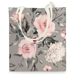 Cotton Canvas Tote Bag Reusable Grocery Shopping Cloth Bags Lightweight Aesth... - Picture 1 of 5