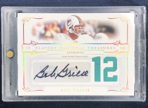 2007 NATIONAL TREASURES BOB GRISE GAME-USED PATCH AUTO SSP /12 HOF UNDEFEATED - Picture 1 of 2