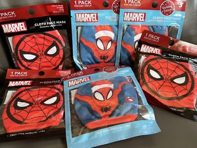 Marvel ~ Spider-Man ~ Kids Cloth Face Mask - 10 Pack Washable - Image 1 of 4