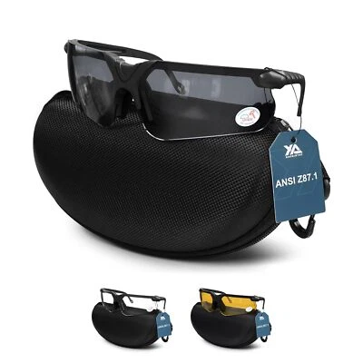 Shooting Glasses with Case Anti Fog Hunting Safety Glasses for Men Women Black - Image 1 of 4