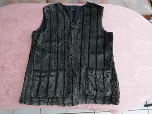 Damen Fellweste, Fabiani, schwarz-grau, Gr. 44 - Bild 1 von 1