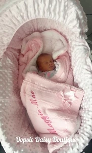 Personalised Baby Blanket Shawl Deluxe Supersoft Cosy Sherpa Back X 6 Colours - Picture 1 of 11