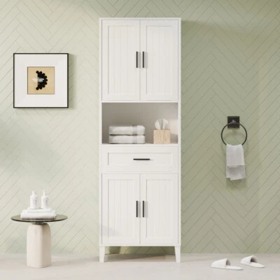 70.9" Tall Bathroom Cabinet Free Standing Storage Cabinet with Drawer Door Shelf - Image 1 of 4
