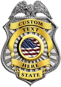 Custom police badge vinyl graphic decal sticker style 4 - Bild 1 von 1