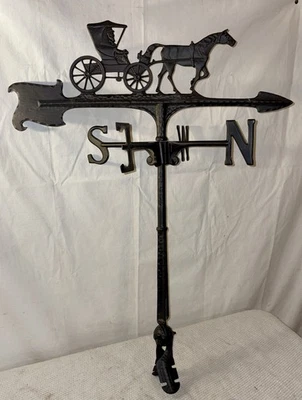 HORSE & CARRIAGE CAST ALUMINUM WEATHERVANE - NEW - Image 1 of 4