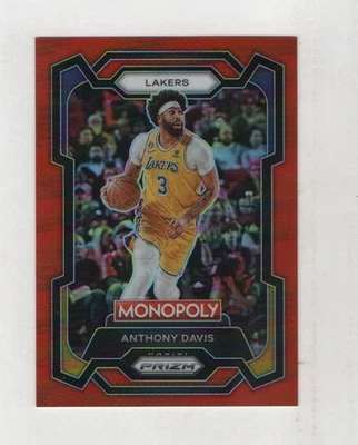 2023-24 Prizm Monopoly Anthony Davis #41 Orange Prizms 001/124 Lakers Kentucky - Image 1 of 2