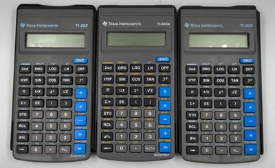 Lot of 3 Texas Instruments TI-30X and TI-30Xa Calculators - Untested - Image 1 of 4