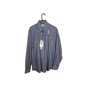 NUEVO CON ETIQUETAS Camisa Cutter & Buck Manga Larga Con Botones Lg Corvette Logo Azul y Blanco - Imagen 1 de 10