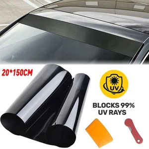 Car Sun Visor Windscreen Shade Film Tint Strip Sunvisor Windshield 150cm 60" - Picture 1 of 11