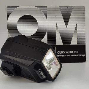 Olympus Quick Auto 310 Electronic Flash Unit. Working. For OM-1 OM-2  + Manual - Imagen 1 de 16
