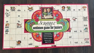 Scrabble Brand Sentence Game For Juniors Vintage 1973 - Picture 1 of 4