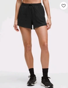 Pantalón Corto de Tiro Alto Lululemon Pace Rival 3" Negro Talla 4 - Imagen 1 de 6