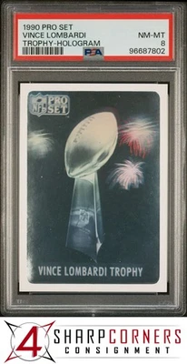 Juego profesional 1990 holograma trofeo Vince Lombardi PSA 8 Foto 1 de 4