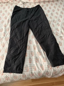 LL Bean Snow Pants Adult Size 2X Black Nylon Canvas Ski Lined Outdoors - Picture 1 of 6
