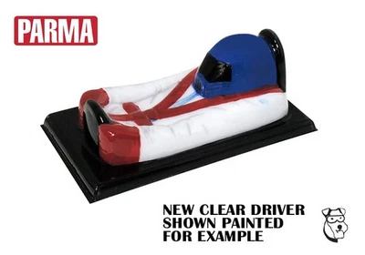 #2210 - 1/10 PARMA RACE DRIVER FIGURE Clear RC BODY Interior RC10 TAMIYA YOKOMO - Image 1 of 4