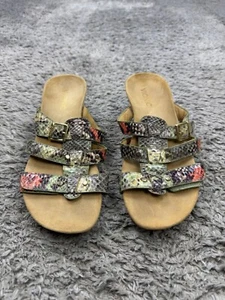 Vionic Sandals Women 7 Radia Snakeskin Strap Animal Print Wedge Comfort Shoes - Picture 1 of 9
