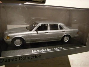 1:43 Minichamps Mercedes-Benz W126 560 SEL plata/plata RARO/RARO en EMBALAJE ORIGINAL - Imagen 1 de 2