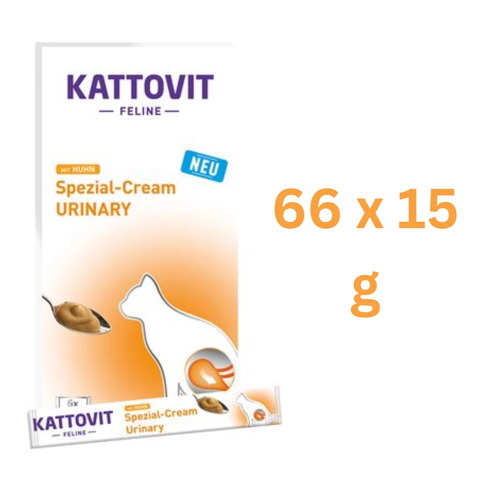 66 x 15g  Kattovit Urinary mit Huhn Spezial-Cream NEU - Bild 1 von 1