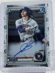 Jordan Brewer 2020 Bowman Chrome Auto 1st Card Houston Astros - Picture 1 of 2