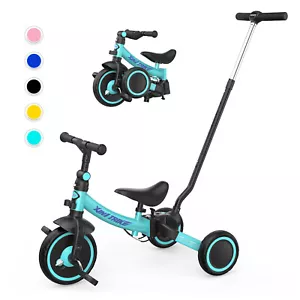 Triciclo Besrey para niños pequeños con mango de empuje para niños/niñas de 2,3,4,5 años, verde - Imagen 1 de 10