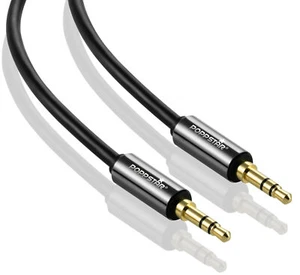 Poppstar HQ Klinkenkabel 1m 3.5mm Klinkenstecker schwarz Kopfhörer HiFi Boxen - Bild 1 von 6