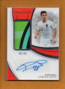 Adrien Silva 2018-19 Panini Immaculate Collection Patch Auto Portugal /99 - Bild 1 von 2