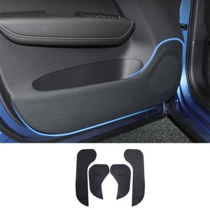 For Volvo XC60 2018-23 Black PU Leather Inner Door Anti-Kick Panel Cover Trim 4X - Imagen 1 de 5