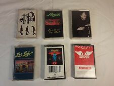 Rock Lot 6 Cassette Tapes Aerosmith Los Lobos Boston St Paul Poison Joe Cocker