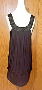VESTIDO NEGRO PEQUEÑO BCBG MAXAZRIA Talla Grande Con Cuentas $120 Nuevo Con Etiquetas Boda Regreso a Casa - Imagen 1 de 20