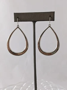 Kenneth Cole Silver Tone Hoop Earrings - Picture 1 of 8