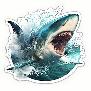 2 Great White Hai Vinyl Ticker - Bild 1 von 2