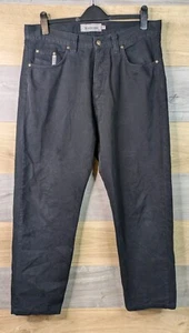 Vintage Martinique Jeans Herren Größe 36 W Schwarz Baumwolle Gerades Bein Made In Italy - Bild 1 von 18