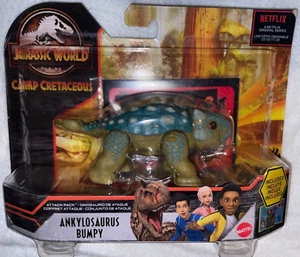 MATTEL✨JURASSIC WORLD SNAP SQUAD ANKYLOSAURUS BUMPY CAMP CRETACEO - Foto 1 di 2